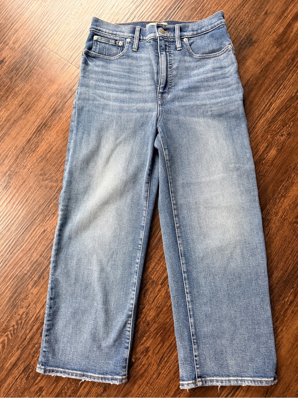Madewell Faded Light-Blue Straight Leg Jeans - Picture 1 of 5